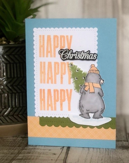 Christmas Cute Card, Cute Christmas Bear 