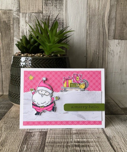 Pink Christmas Card