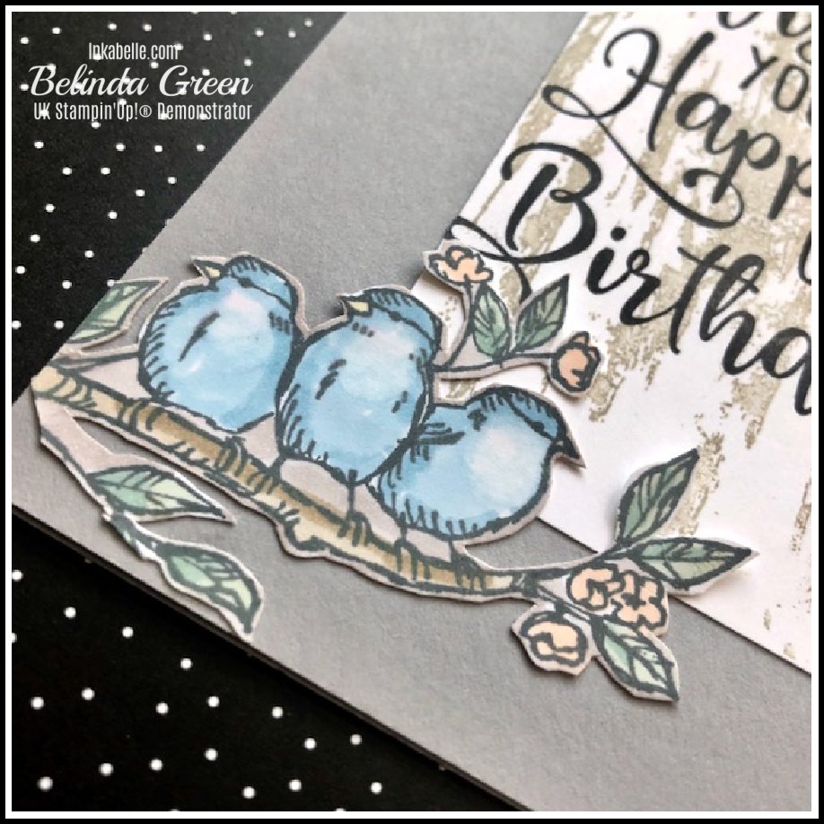 In Detail Birthday Card with Birds using Stampin' Up!