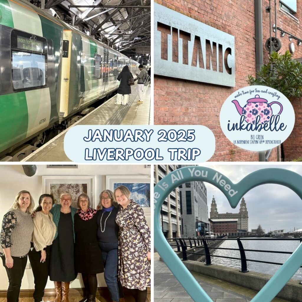 Photos of Liverpool, Titanic Hotel, Train at Liverpool, Group of Stronger Mindset Ladies, Inkabelle logo 